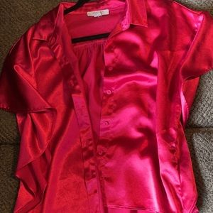 Hot pink button up